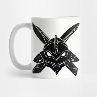 Chibi Robot Head with Knives Mug